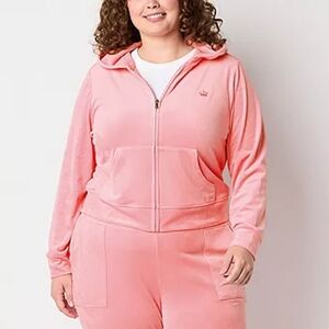 Juicy Couture Women's Plus Stretchy Velour hoodie Size 1X - Like New